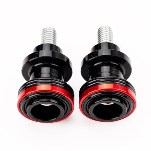 M8 Swingarm Spools Sliders, CNC Billet Aluminum Universal Paddock Rear Stand Screws Bobbins, Fits for CBR600RR CBR1000RR, GSXR600/750/1000, ZX6R ZX10R Z650 Z900, SV650,S1000RR– 2 PCS (Red) - color: Red