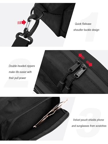 Nilkatss Motorcycle Handlebar Bag, Black Storage Tool Bag, Universal Fit for Cruiser, Sportster, Dirt Bike, Bicycle