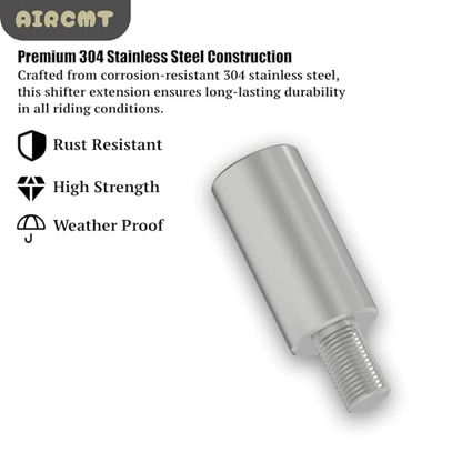 32mm(1-1/4'') Gear Shift Lever Foot Peg Extension Fits for Harley Davidson,304 Stainless Steel Shifter Peg Extension Spacer,Bolt-On Installation - size: 32mm(Extension), style: 5/8''(16mm) Diameter