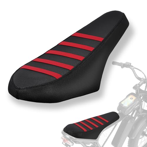 Non-Slip Seat Cover Compatible Fit for Ridstar Q20/Q20 Pro Lite EBike E-Bike, Electric Bike Soft Seat Cover Red - color: red