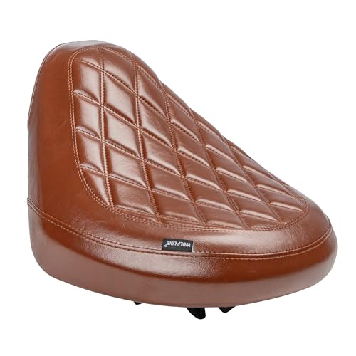 Motorcycle Rider Comfort Seat Fit for CMX1100 Rebel 1100 2021 2022 2023 2024 2025 2026, Leather Front Driver Saddle Solo Cushion Pad, Brown Stitching - color: Front - Brown-A