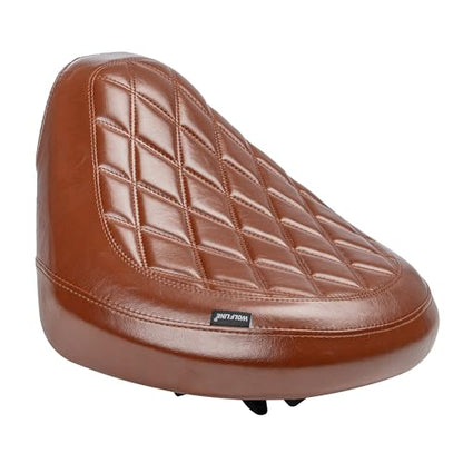 Motorcycle Rider Comfort Seat Fit for CMX1100 Rebel 1100 2021 2022 2023 2024 2025 2026, Leather Front Driver Saddle Solo Cushion Pad, Brown Stitching - color: Front - Brown-A