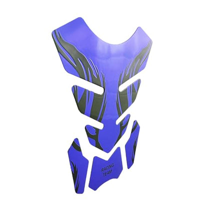 Motocycle Gas Tank Decal Motocycle Gas Tank Protector Pad Self-Adhesive Fishbone Sticker Blue - color: Blue