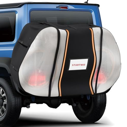 STARTWO Bike Cover for Transport On Rack, Bicycle Cover Outdoor Storage Waterproof for Transport 1 Bikes on Car Rear, with Two Elastic Straps and License Plate Window, Visible Tail Lights - size: XL(1 bike)