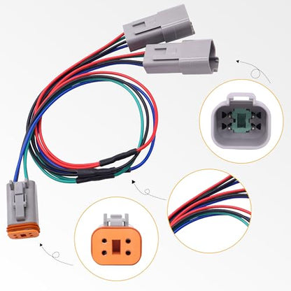 HiSport Motorcycle Switched Circuit Adapter Harness Kits Compatible with Harley Motorcycle Touring and Trike Models 1994-later