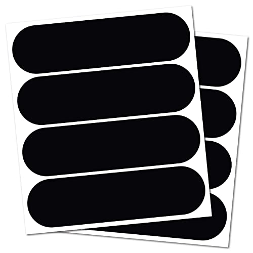 2 x Kit of 4 Reflective Stickers Motorcycle Helmet - Size Stripes Approved FR Visibility - Sober & Design - Optimised Grip – Black - size: Set of 2