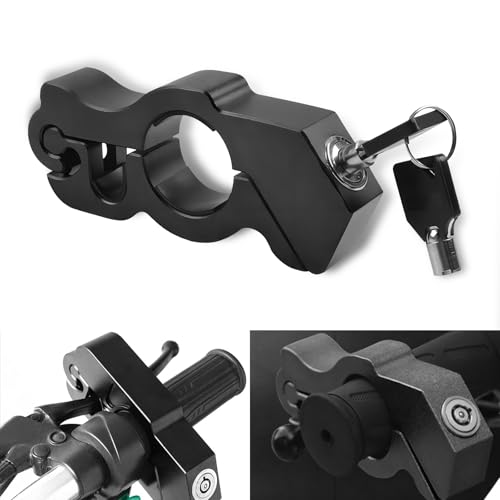 1 PC Motorcycle Grip Brake Lock, 5-5/16" x 2-3/16" x 15/16" Alloy Anti-Theft Throttle Lock, Replacement Modification Accessories, Suitable for Motorcycles, Scooters, Bicycles, ATVs (Black) - color: Black