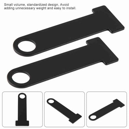 1 Pair Motorcycle Helmet Lock Extension, Universal Strap D-ring Lock, Helmet Strap D Ring, Stainless Steel D Ring Lock Extension for Motorcycle Modification, Black