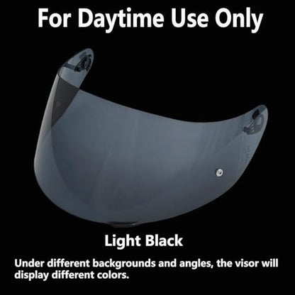 K1 Helmet shield Replacement,K5 Motorcycle Helmet Visor Compatible with K1 K1S K3SV K5 K5S (Light Black) - color: Light Black