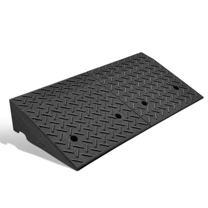DNA Motoring 6.3" Rise Rubber Curb Ramp Heavy Duty Loading Driveway Ramp Threshold Ramp 39" W x 19.5" D x 6.3" H for Loading Dock, Warehouse, Motorcycles, Cars, TOOLS-00652 - style: 6.3 in
