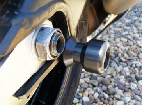 Pro-Tek Swing Arm Spools Sliders Made For 2015 2016 2017 2018 Yamaha FJ-09 FJ-9 FJ9 FJ 09, 6mm Spools with Black Acetal Pucks (Black)