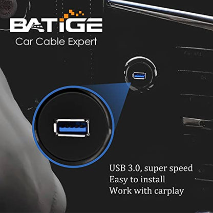 2 Pack Small USB 3.0 Male to Female AUX Flush Panel Mount Extension Cable for Car Truck Boat Motorcycle Dashboard 3ft - size: 2 pack USB 3.0 3ft