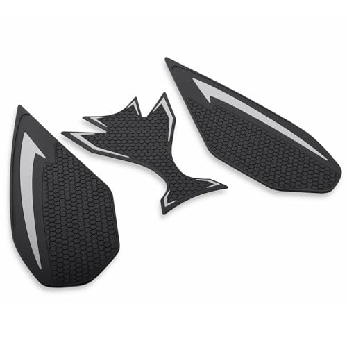 Motorcycle Tank Pads Side Gas Knee Grip Protective for Kawasaki NINJA650(17-24) Z650(19-24) (gray) - color: gray