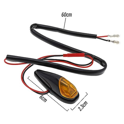 2X Adhesive Motorcycle Turn Lights LED Motorcycle Flush Mount Turn Signal 5W Yellow Light Bulb Lamp LED Indicator Light for Universal Motorbike