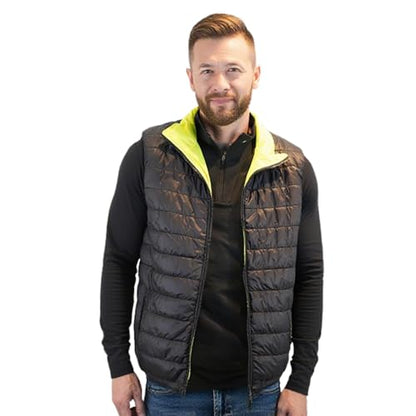 PAFESTER Cotton Reflective Hi Vis Safety Vest for Men Reversible High Visibility for Winter Wind Resistant Insulated - size: Medium