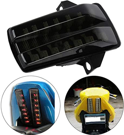 MZS Motorcycle Tail Light Turn Signal LED Integrated Blinker Smoke Compatible with SV650 2003-2008 / SV1000 2003-2007 - size: SV650/SV1000