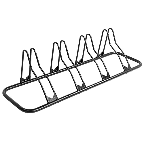 CyclingDeal Bicycle Floor Parking Rack Stand - for Mountain MTB Road Bike - Indoor Home Garage Storage - Classic 4 Bikes - size: 4 Bikes, style: Classic
