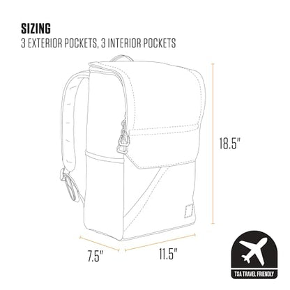 Carhartt 21L Top-Load Backpack, Durable Water Resistant Coated Canvas Base W/ 17" Laptop Sleeve, Bluestone - color: Bluestone