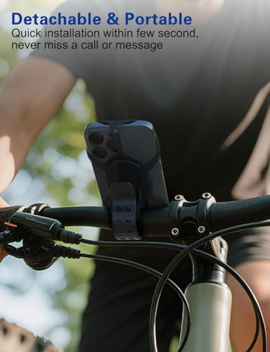 Bike Phone Mount 2 Pack, Bike Phone Holder, Motorcycle Cell Phone Mount- 360° Rotatable Silicone Bicycle Phone Holder Handlebar Phone Mount for 15 Pro Max / 14/13, S10 and More 4.7-6.8" Phone - size: 2 Pack