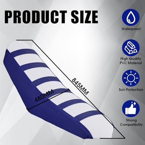 Dirt Bike Seat Cover Motorcycle Gripper Cushion Cover Universal for YZF YZ PW TTR WR All Most Dirt Pit Bikes Enduro Blue - color: Blue