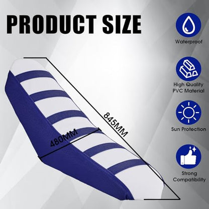 Dirt Bike Seat Cover Motorcycle Gripper Cushion Cover Universal for YZF YZ PW TTR WR All Most Dirt Pit Bikes Enduro Blue - color: Blue