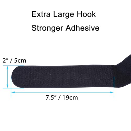 Extra Large 4 Pack 2 x 37 Inches Hook and Loop Strap, Reusable Fastening Cable Tie Down Straps by Wisdompro - Reusable, Durable Functional Cinch Cable Straps for Your Home, Office, Workspace - size: Extra Large 4 Pack, 2 x 37 Inch
