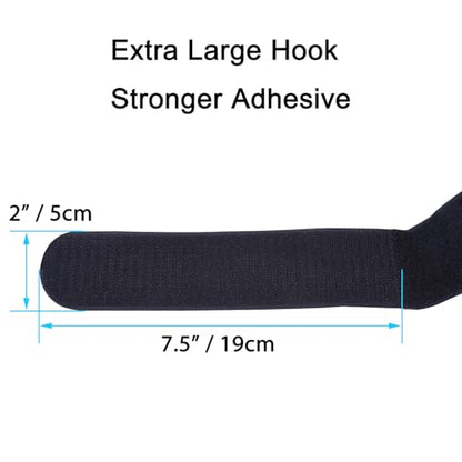 Extra Large 4 Pack 2 x 37 Inches Hook and Loop Strap, Reusable Fastening Cable Tie Down Straps by Wisdompro - Reusable, Durable Functional Cinch Cable Straps for Your Home, Office, Workspace - size: Extra Large 4 Pack, 2 x 37 Inch