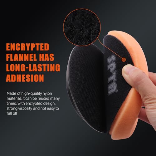 Buffing Polishing Pads, SPTA 5Pcs 6.5 Inch Face for 6 Inch 150mm Backing Plate Mix Cutting Force Buffing Pads Cutting Polishing Pad Kit for Car Buffer Polisher Compounding,Polishing, Waxing-SQMIX65 - size: 6.5 Inch