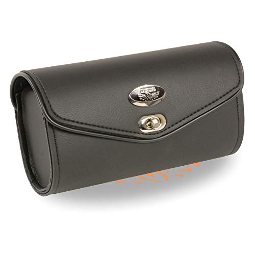 Milwaukee Leather Windshield Bag - PVC Motorcycle Storage w/Turn Lock or Hook Closure - Fits Most Bikes - One Size - color: SH499-BLACK, size: One Size