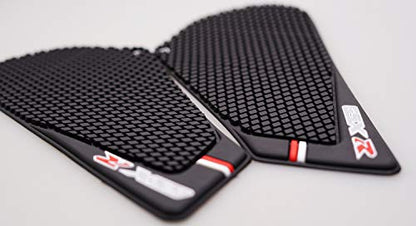 3D Black Rubber Side, Tank Pad Protector, Anti Slip Sticker, Tank Side Traction Pad, 3D Gas Cap, Fuel Cap Decal,Tank Protector for GSXR 600 750 2011-2015 (Black)