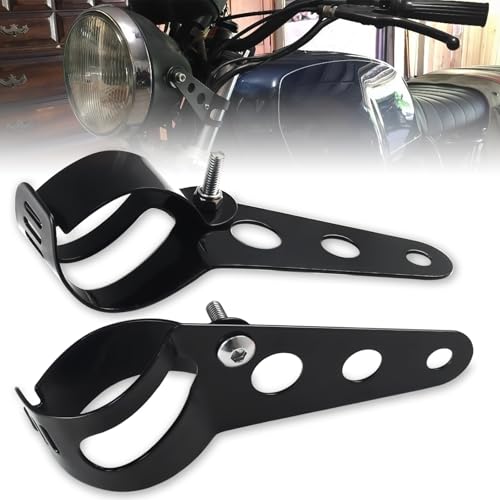 Universal Motorcycle Headlight Mounting Bracket Clamps Fork Ears 35-43mm Adjustable for Motorbike Chopper Cafe Racer