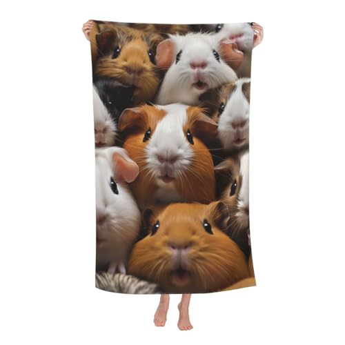 Guinea Pig Beach Towel Pet Sand-Free Microfiber Bath Towel Ultra Soft Quick Dry Pool Towel Absorbent Towel Lightweight Towel Gifts for Outdoor Bathroom Swimming Decor 31inx51in - color: Color 31