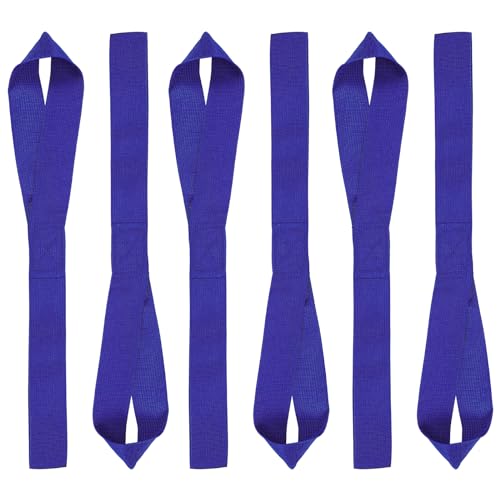 PATIKIL 18"x1.5" Soft Loop Tie Down Straps, 6Pcs 220lb Load Capacity 1100lb Breaking Strength Strap Loops for Securing ATV UTV Motorcycles Bikes Cargo, Blue - color: Blue, size: 18"x1.5"