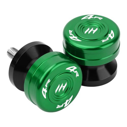 Motorcycle M8 Swingarm Spools Slider For Ninja ZX-4RR 2023-2025 Ninja ZX-4R 2024-2025 Swing Arm Spool Slider Stand Screws CNC Universal Enhanced Protection Accessories (Green) - color: Green