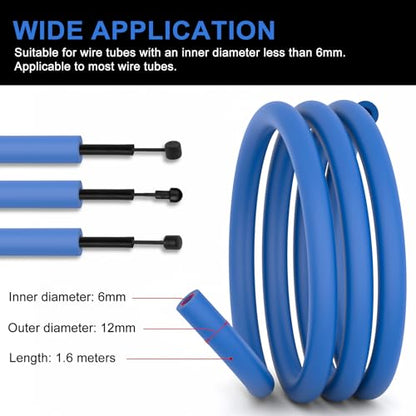PSLER 63" Bike Foam Sleeve, 6mm for Hydraulic, Shift and Brake Tubes | Internal housing damper foam sleeve fits bike tubes to effectively silence abnormal rattling - color: Blue