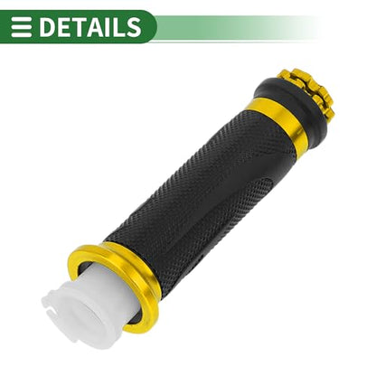 7/8" 22mm 15/16" 24mm Motorcycle Hand Grips Cover Kit Non Slip Handlebar Grips for Motorcycle Scooter Bicycle ATV Gold Tone - color: Gold Tone