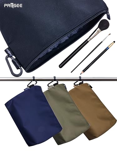 Tool Pouch Zipper Small Tool Bag Pouches Organizer Bag with Metal Carabiner, Nylon 1680D Heavy Duty for Wrenches, Screwdrivers, Pliers, Stationery & Office Supplies Pack of 1, Black, 11 Inch - color: 1 Pack, 11" Black