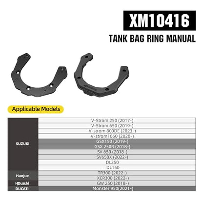 Rhinowalk Magnetic Motorcycle Tank Bag 5–6.5L Expandable, Quick Release Motorbike Fuel Tank Bag with Lock, Waterproof Storage Backpack with Rain Cover (XM10416) - color: XM10416
