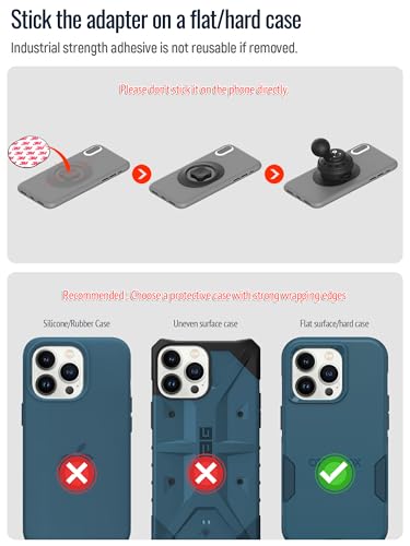 sincetop Universal 1” Ball Motorcycle Phone Mount with Vibration Dampener Module,Quick Release Motor Bike/Mountain Bicycle/Road MTB Bike Smartphone Holder 【Double Socket Arm not Included】 - size: 【Gen2】Mount with Vibration Dampener