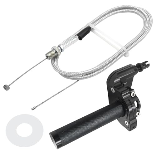 7/8" 22mm CNC Aluminum Throttle Grip, Reliable Throttle Cable, Universal Quick Twister Assembly, Suitable for Dirt and Mini Bikes 49CC-125CC