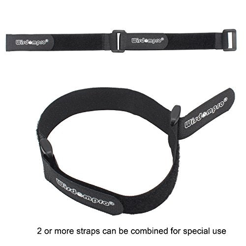 20 Pack 0.8 x 8 Inches Hook and Loop Reusable Fastening Cable Tie Down Straps by Wisdompro - Reusable, Durable Functional Ties to Keep Your Home, Office, Workspace from Tangled Messes of Cords - size: 0.8 x 8 Inch, 20 Pack