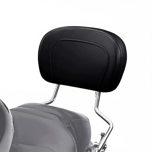 Passenger Sissy Bar Backrest Pad Compatible with Harley Touring Road King Street Electra Glide 1997-2022 - Waterproof PU Leather Cushion for Detachable Upright Sissy Bars - color: Blaack#2