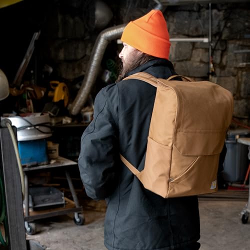 Carhartt 21L Top-Load Backpack, Durable Water Resistant Coated Canvas Base W/ 17" Laptop Sleeve, Bluestone - color: Bluestone