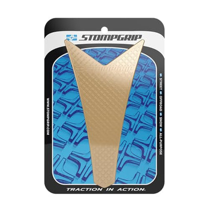 STOMPGRIP | Motorcycle Center Tank Pad Protector | Universal Fit | Chevron | Waffle Clear - color: Clear