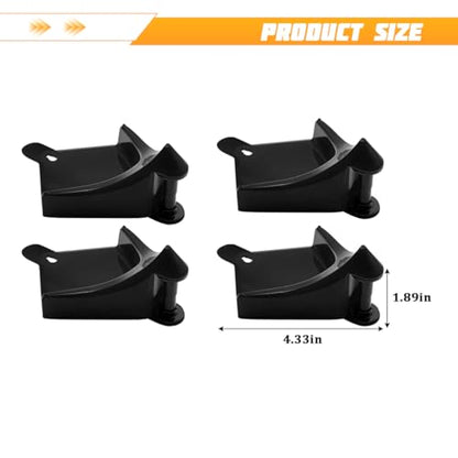 4PCS Car Hose Guide, Vehicle Detailing Cleaning Tools Hose Guides Preventing Wash Stuck Under The Tires, Automotive Wheel Rolling System Tool for Washing, Universal Fit (Black) - color: Black