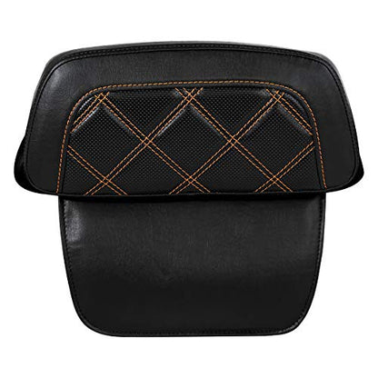 Razor Chopped Trunk Backrest Pad Fits For Harley Touring 2014-2023 Tri Glide Road King Street Glide Road Glide Electra Glide Pack - color: Style D# 1