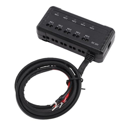 Motorcycle Fuse Box, 20A 5 Circuit Terminal Block with LED Indicator for Cars Motorcycles ATV UTV, PC Material Insulation Heatproof