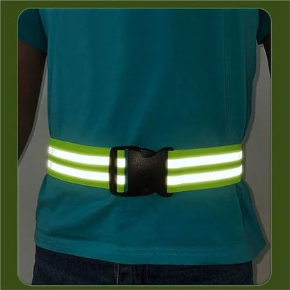Reflective Bands 10pcs Waist Adjustable Reflective Waistband Belts Elastic 4 * 1.5cm Sport Safety Belts Night Safety Gear for Cycling Running - color: Pink
