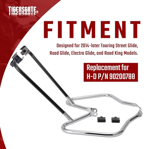 Chrome Rear Saddlebag Guards complete Kit for 2014-Later Harley Touring Street Road Glide Electra Glide Road King - color: hrome