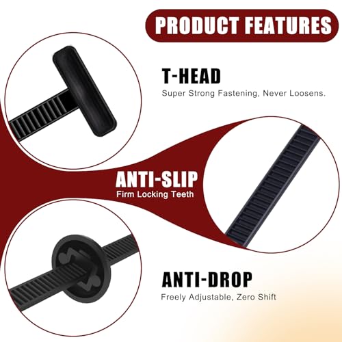 200 Pack Nylon Universal Cable Tie Buckle Zip Tie, Heavy Duty Self-Locking Push Pin with Button Fixion Tools, UV Resistant Plastic Rivet Fasteners for Car Auto Repair (Fender, Bumper, Trunk Liner) - color: 200